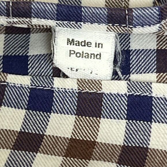 Mens Ledbury Long Sleeve Button Down Gingham‎ Check Dress Shirt Size 16.5 42 EUC - Picture 4 of 4